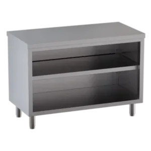 Edelstahl-Arbeitsschrank ECO 16x7 offen ohne Aufkantung