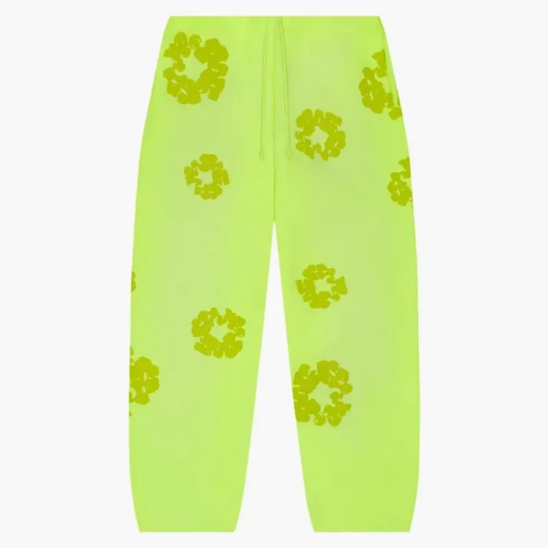 Denim Tears Mono Cotton Wreath Sweatpants Neon Green