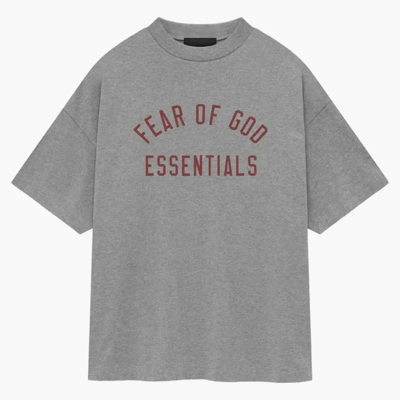 Fear Of God Essentials Jersey Crewneck Tee Dark Heather