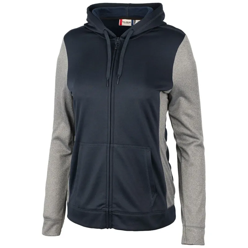 Clique Women's Dark Navy Helsa Sport Colorblock Full Zip