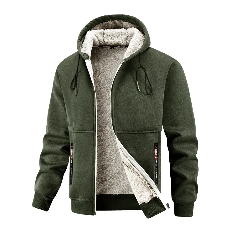Herren Kapuzenjacke mit kuscheligem Innenfutter und praktischen Taschen – Cavarno