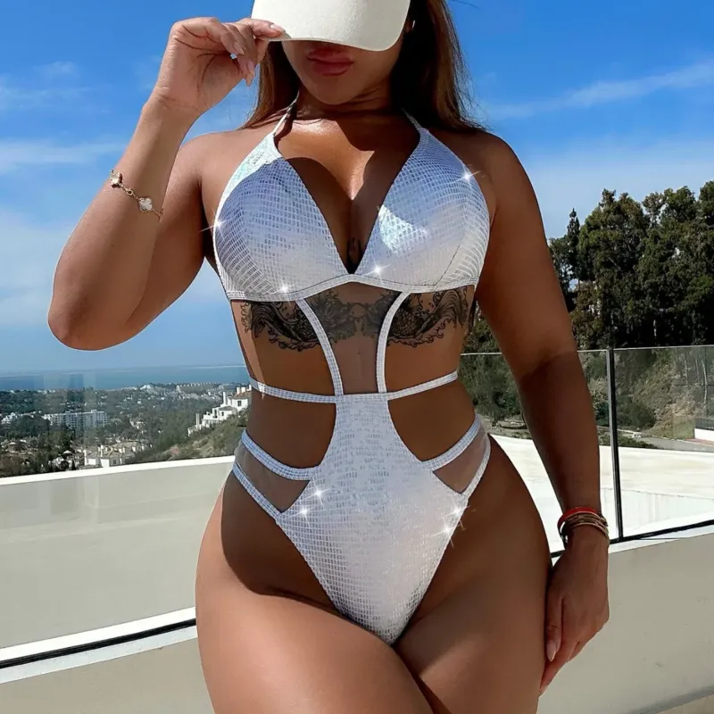 Damen Cut-Out Bikini mit schimmerndem Design – Maréssa