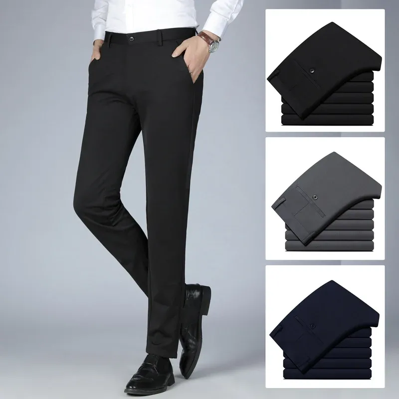 Herren elegante Anzughose mit schmalem Schnitt – Marzano