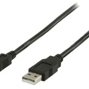 Valueline USB 2.0 Kabel USB A male - Micro-A male rund 2.00 m Schwarz