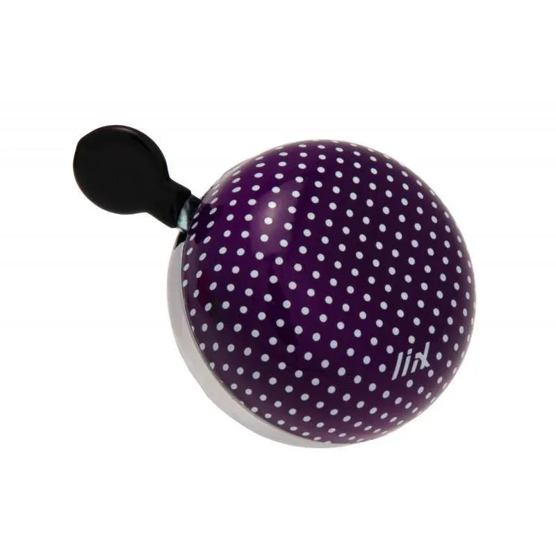 (6777) Liix Mini Ding Dong Bell Polka Dots White Purple Black Liix