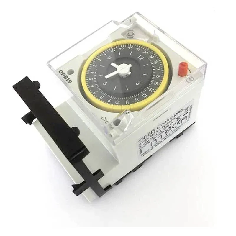 ORBIS CRONO QRD 230V Aufputz Zeitschaltuhr Hutschiene Schalttafel analog 250V/AC - 8426709000868