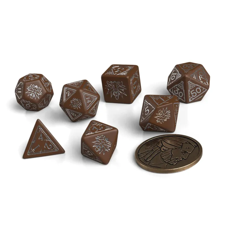 Produktbild Witcher - Geralt Roach's Companion RPG Würfel Set 7tlg mit Sammlermünze