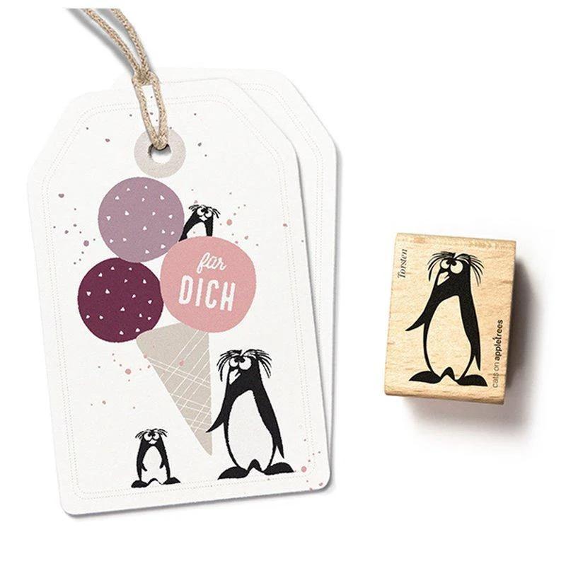 Stempel Schopfpinguin 3 Torsten Gray catsonappletrees